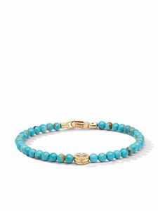 David Yurman bracelet en or 14ct orné de diamants et turquoise