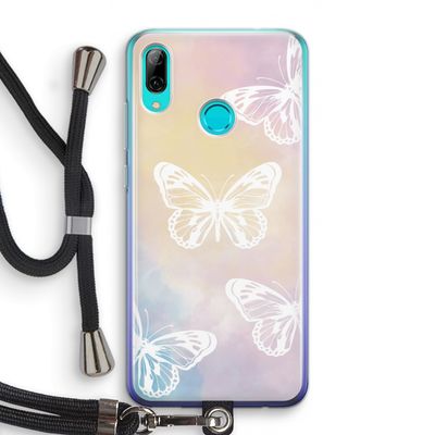 White butterfly: Huawei P Smart (2019) Transparant Hoesje met koord