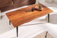 Massieve salontafel ORGANIC LIVING 110cm natuurlijk acaciahout met boomrand - 6539661