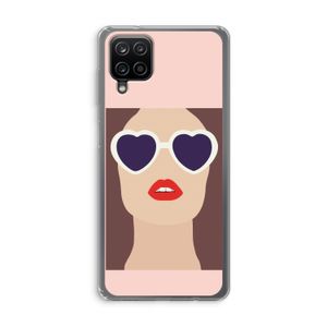 Red lips: Samsung Galaxy A12 Transparant Hoesje