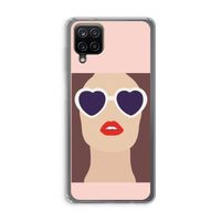 Red lips: Samsung Galaxy A12 Transparant Hoesje Red lips: Samsung Galaxy A12 Transparant Hoesje
