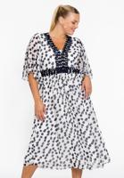 Yoek Jurk met kant PEGGY | Beige | Maat 54/56