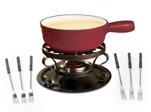 Swissmar Lugano 9 PC Rood - Kaasfondue set