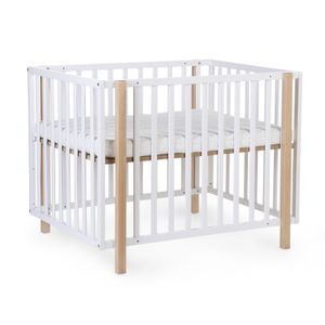 Box Scandi naturel-wit 922 met wieltjes Childhome
