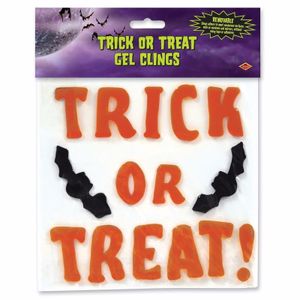 Trick or treat vleermuis raamsticker