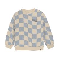 Daily7 Zomer shirt gebreid jongens - blauw - oversized - geruit