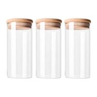 Krumble Voorraadpotten glas - 1000 ml per pot - Set van 3