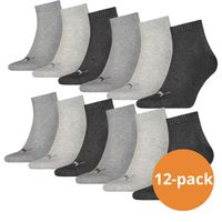 Puma Quarter Sokken Plain 12-pack Antraciet Melange-47/49 - thumbnail