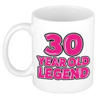 Verjaardag cadeau mok 30 jaar - al zo oud - legende - roze - 300 ml - keramiek