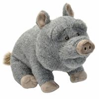 Wild Republic hangbuikzwijn knuffel - pluche - grijs - 30 cm - knuffeldieren - varken
