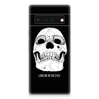 Silicone Back Case Google Pixel 6 Pro Skull Eyes