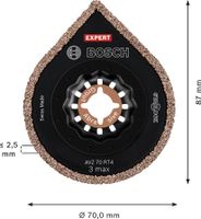 Bosch Accessoires Expert 3 max AVZ 70 RT4 multitoolvoegplaat 70 mm 10-delig - 1 stuk(s) - 2608900042 - thumbnail