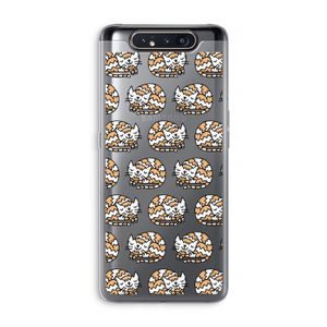 Slapende poes: Samsung Galaxy A80 Transparant Hoesje