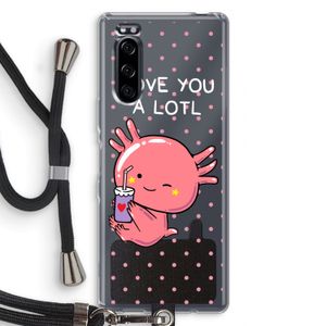Love You A Lotl: Sony Xperia 5 Transparant Hoesje met koord