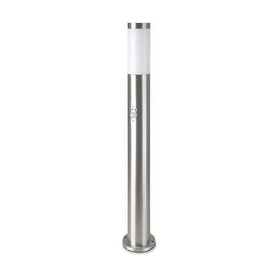 Dally L LED sokkellamp - 80cm - Bewegingssensor en schemerschakelaar - IP44 waterdicht - E27 fitting - Buitenlamp - Padverlichting - RVS