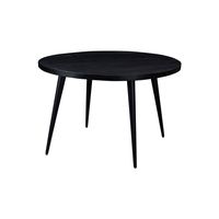 Livingfurn Ronde Eettafel Justin Kala Mangohout en staal, 120cm - zwart