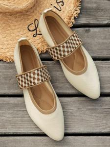 Fabric All Season Plaid Shallow Shoes