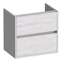 Brauer Adore - Onderkast Ondiep - 60 cm - met 2 Softclose Lades Greeploos en 1 Sifon Uitsparing - Forest Seashell