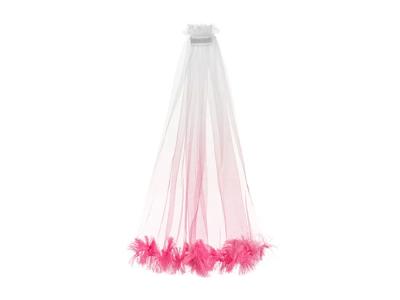 Sluier met Franjes Pink Ombre 69cm