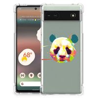 Google Pixel 6A Stevig Bumper Hoesje Panda Color