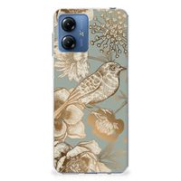 TPU Case voor Motorola Moto G14 Vintage Bird Flowers