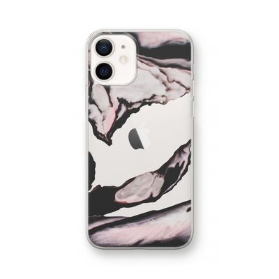 Roze stroom: iPhone 12 Transparant Hoesje
