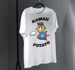 Schattig aardappel ontwerp t-shirt
