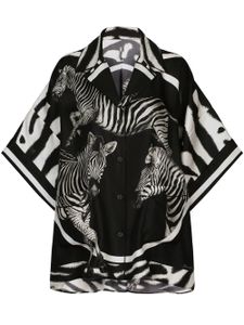 Dolce & Gabbana chemise en serge à imprimé zébré - Noir