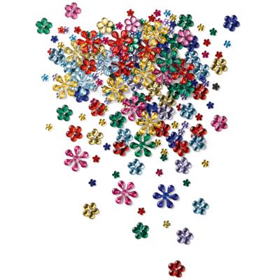 Festival gezicht steentjes - multi kleur - glitter bloemetjes - strass- plakbloemetjes