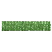 VidaXL Balkonscherm met groene bladeren 400x75 cm