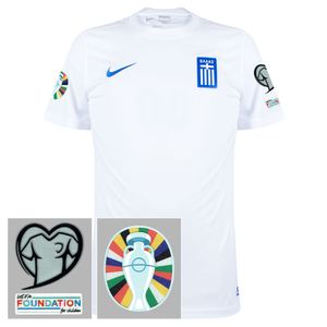 Griekenland 3e Voetbalshirt 2023-2024 + EK 2024 Kwalificatie Badges