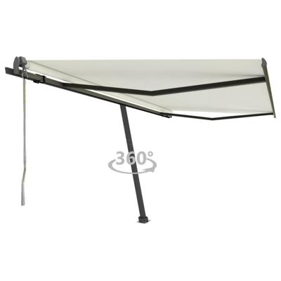 Luifel vrijstaand automatisch 400x350 cm crèmekleurig