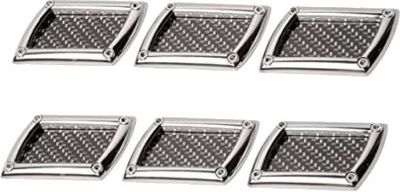 Race Sport stickers luchtinlaat 85 x 45 mm carbon look chroom 6 st Race Sport stickers luchtinlaat 85 x 45 mm carbon look chroom 6 st