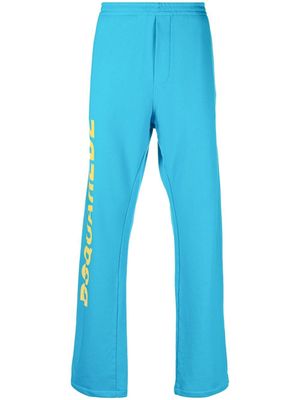 DSQUARED2 pantalon de jogging à logo imprimé - Bleu