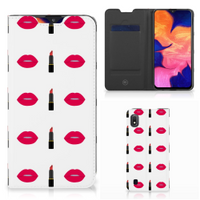 Samsung Galaxy A10 Hoesje met Magneet Lipstick Kiss - thumbnail