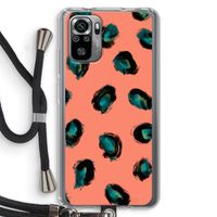 Pink Cheetah: Xiaomi Redmi Note 10S Transparant Hoesje met koord