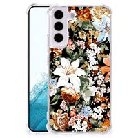 Case voor Samsung Galaxy S22 Dark Flowers - thumbnail