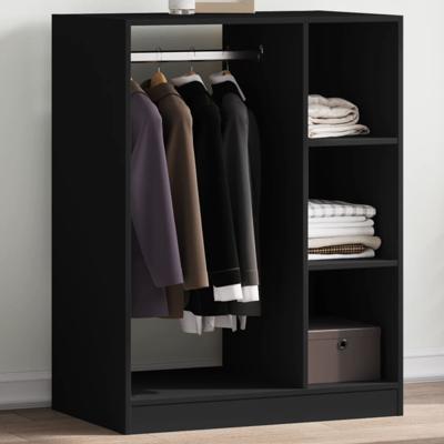 VidaXL Kledingkast 77x48x102 cm bewerkt hout zwart