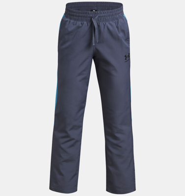 Under Armour Rival Woven Trainingsbroek Kids Donkergrijs/Blauw - Maat 128 - Kleur: Donkergrijs | Soccerfanshop