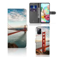 Samsung Galaxy A71 | Flip Cover | Golden Gate Bridge