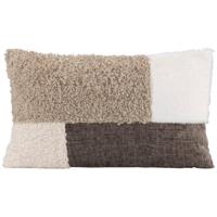 2e Halve Prijs Leen Bakker - Sierkussen Twan - Zand/ecru - 30x50 Cm - Polyester - Multikleur#Bruin#Beige#Crème