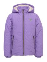 LOOXS Little winter winterjas meisjes - paars - gewatteerde hartjes