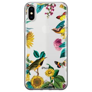 iPhone X/XS transparant hoesje - Sunflowers
