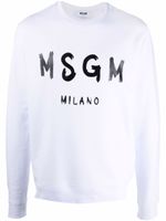 MSGM sweat à logo imprimé - Blanc - thumbnail