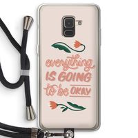 Optimistic flower girl: Samsung Galaxy A8 (2018) Transparant Hoesje met koord