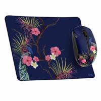 Gaming Muis en Mat T'NB TROPIC Donkerblauw