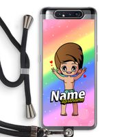 Chibi Maker man: Samsung Galaxy A80 Transparant Hoesje met koord
