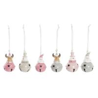 Kerstversiering DKD Home Decor Metaal Hars (5 x 5 x 9 cm) (6 Stuks)