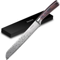 Paudin N4 Professioneel Broodmes 20 cm - Japans mes - Banket Mes - Damascus Patroon