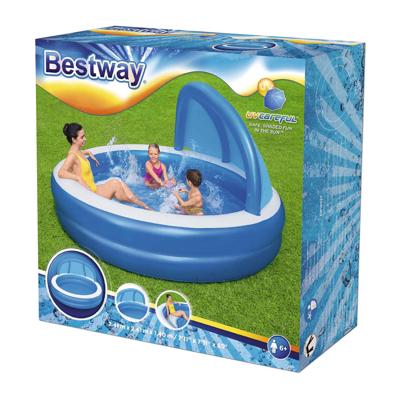 Bestway familiebad rond summer days met uv zonnescherm, 241cm